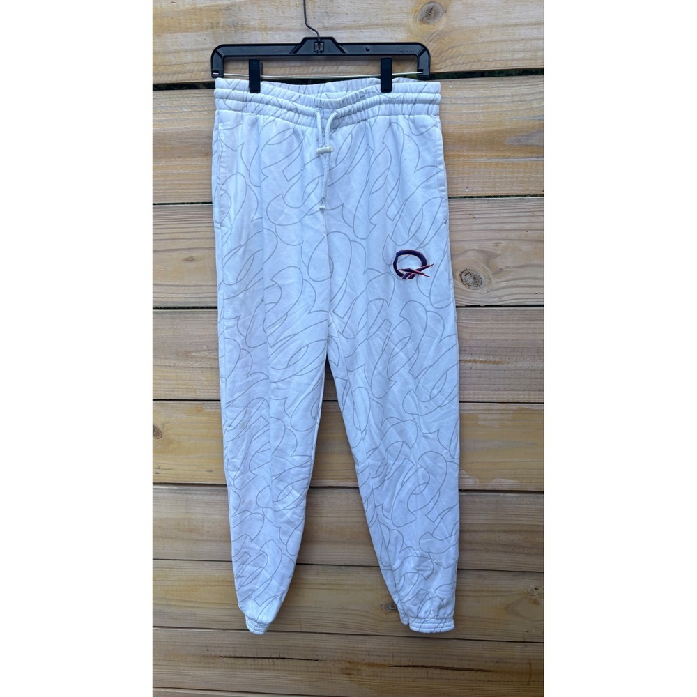 Reebok Allen Iverson The Question Sweatpants White Graphic Joggers Mens medium